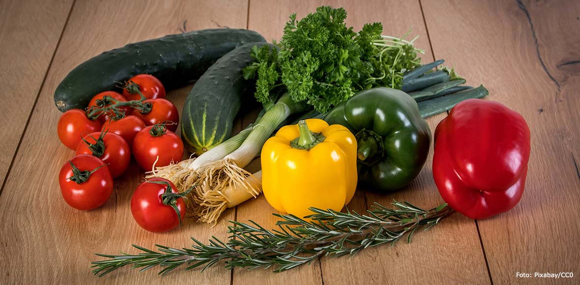 Grönsaker rika på antioxidanter.